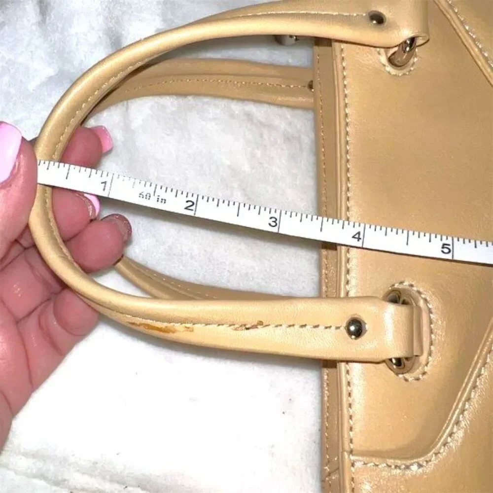 Cole Haan Alexa Mini Tote Satchel Bag Natural Beige Handbag